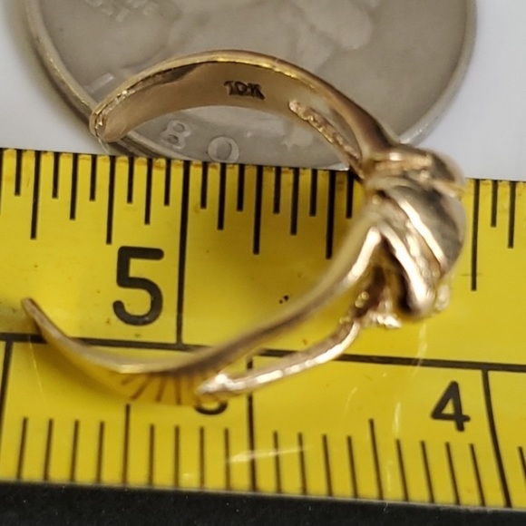 10K Gold Frog Mid Finger Ring or Toe Ring / Adjustable - Picture 8 of 8